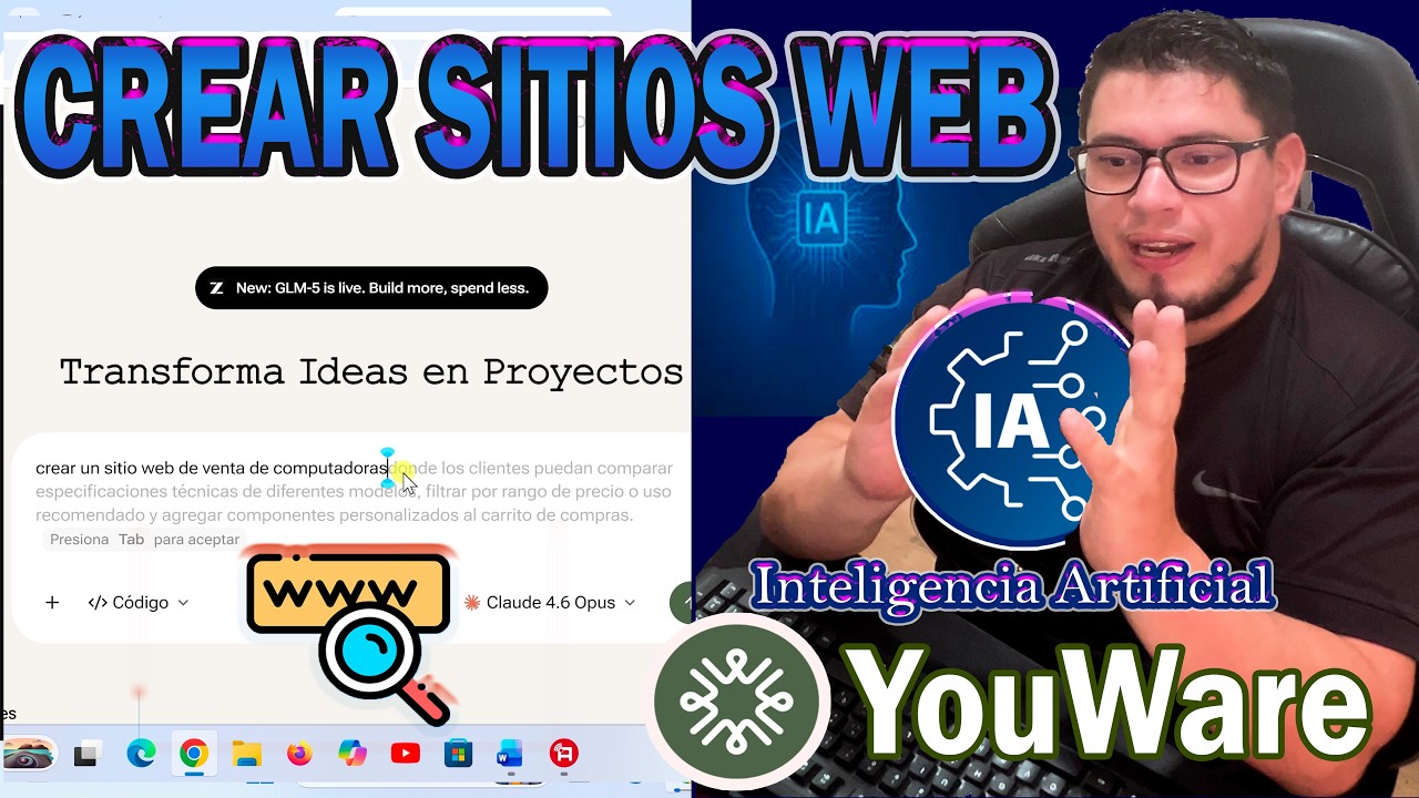Crea tu Sitio Web en Minutos con Inteligencia Artificial en YouWare SIN CÓDIGOS |Chat y Voz (CoView)