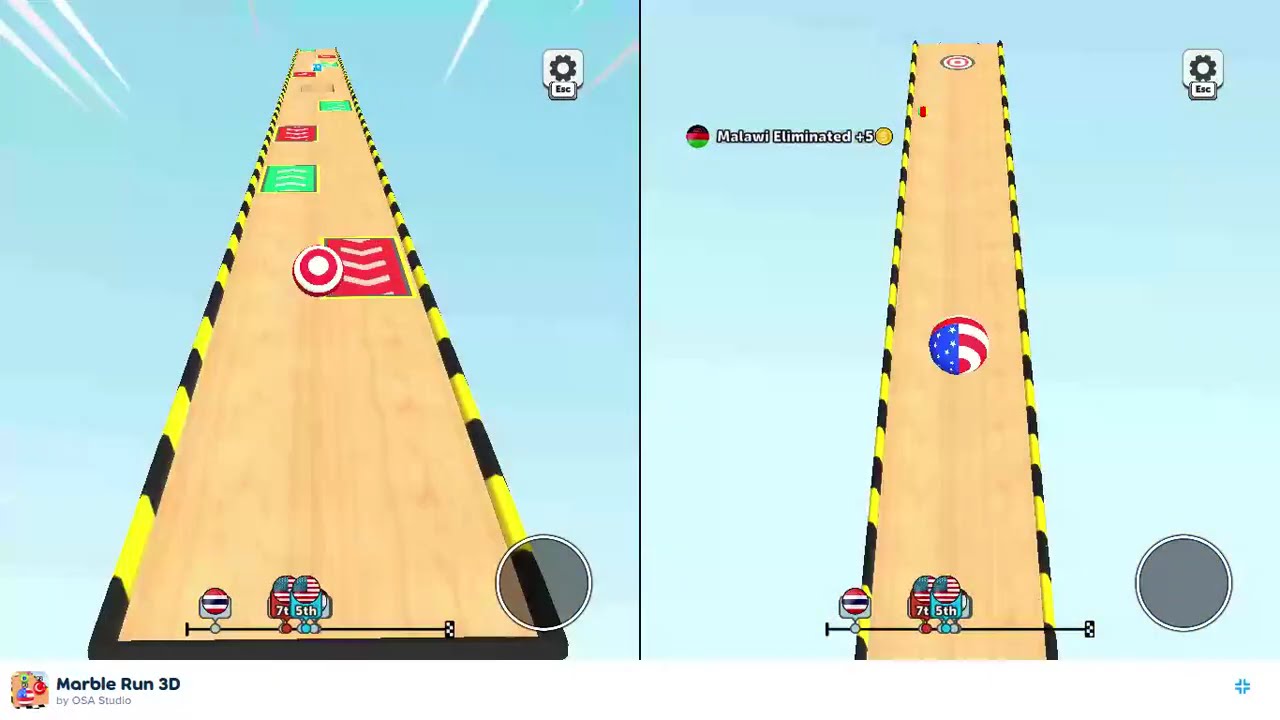 JamesRoboGamer10 Fights TheChillDude84 In Poki Marble Run 3D