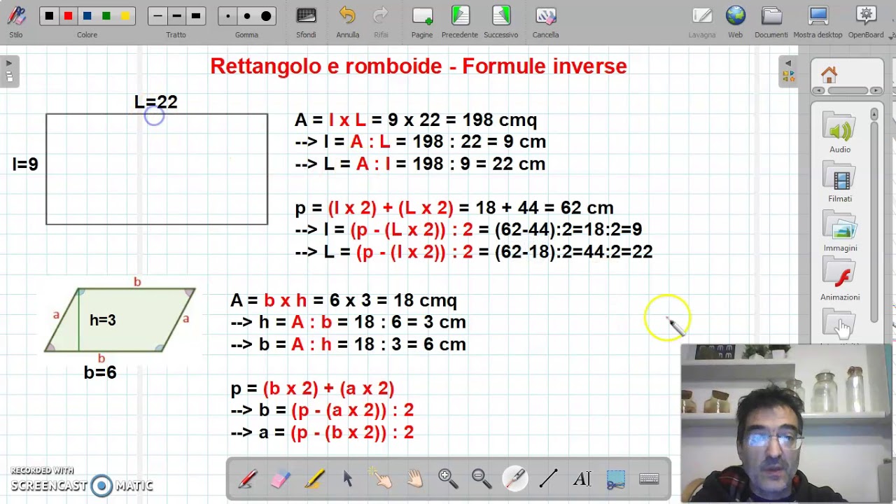 Formule inverse area e perimetro