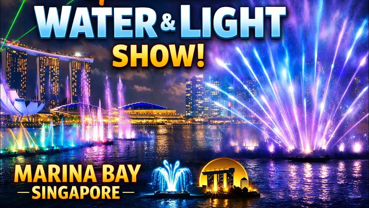 Mesmerizing 5-Minute Water and Light Show at Spectra: A Light & Water Show ✨🌊 Singapore