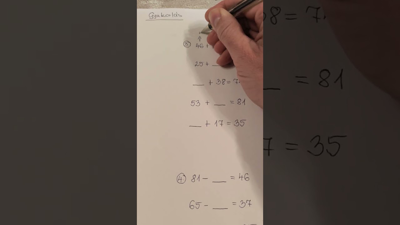 Kétjegyű számok összeadása, kivonása, pótlása tízesátlépéssel
