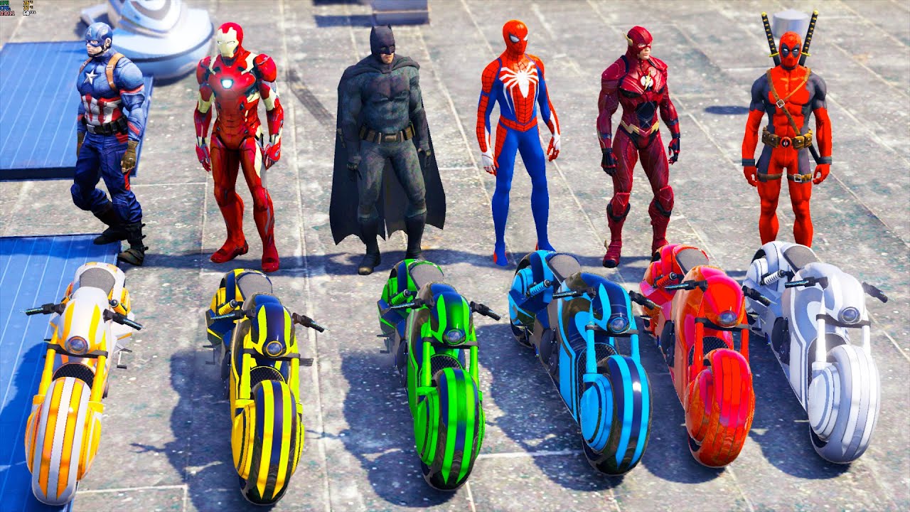 Superhéroe en Moto Desafío de Motos en Rampas, No es Lo que Parece motos animados