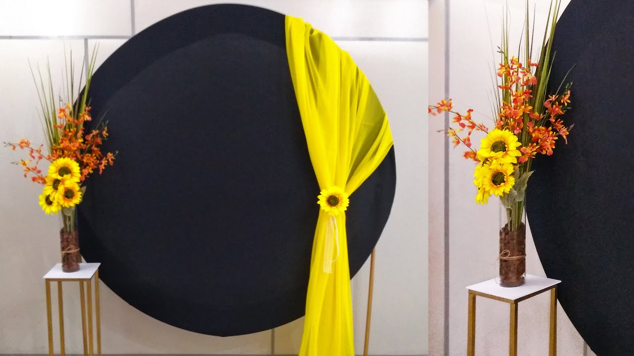 Como Fazer Painel Redondo Para Festa Decoração Com Tecidos Cano Pvc Montar Encapar Suporte Redondo