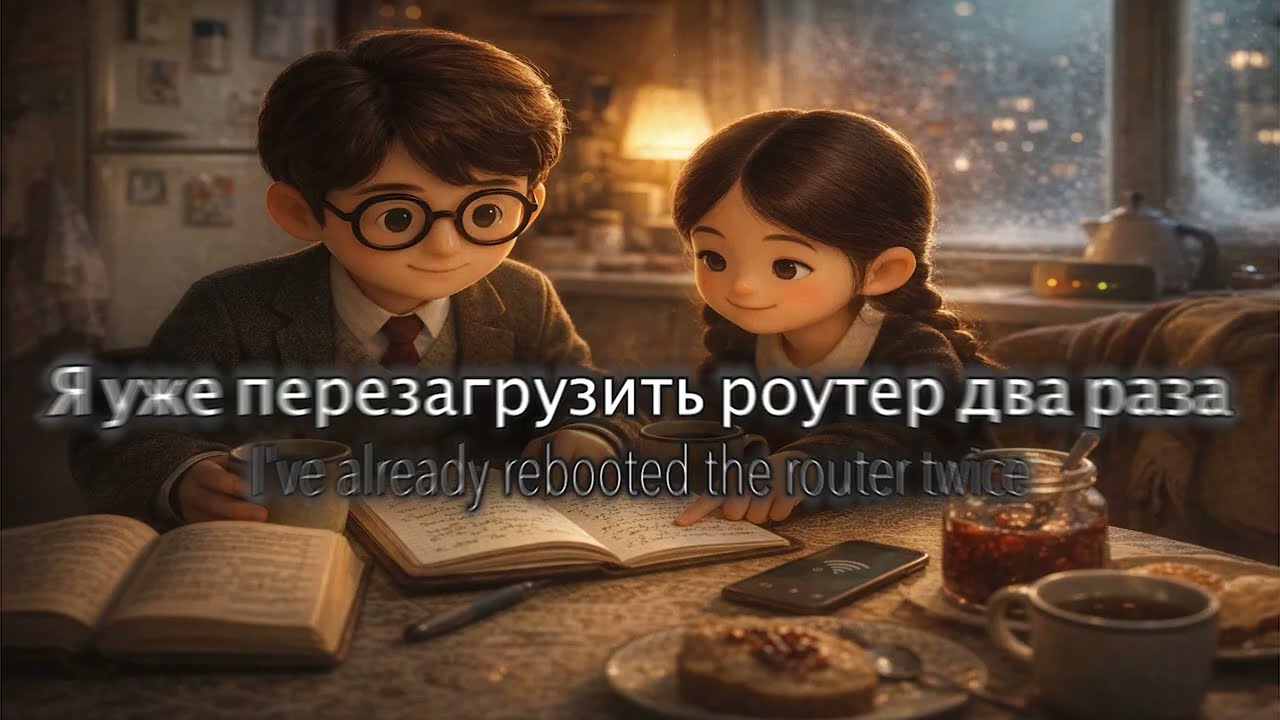 No Internet in Russia: A Cozy Beginner Russian Dialogue (Perfective vs Imperfective)