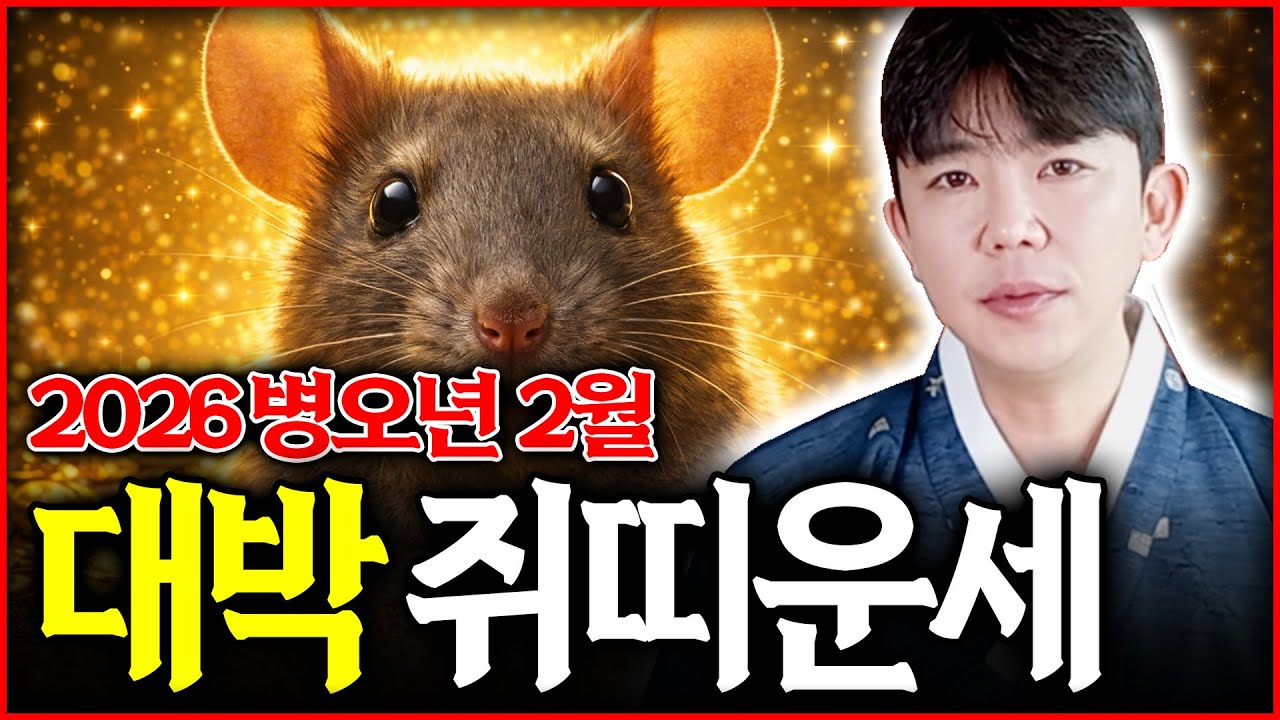 ❤️2026년 2월 쥐띠운세❤️ 새 복으로 차는 달, 금전 재물 직장 사업 애정 건강 운이 고루 갖춰 상승한다~! (용한무당)