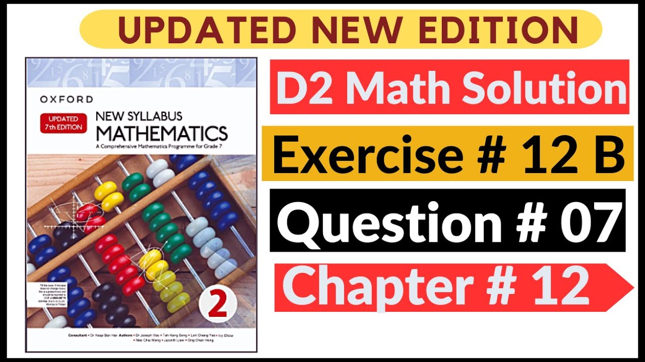 Exercise 12b Question # 07 D2 Math's New Updated Edition Oxford New Syllabus Mathematics | Book 2