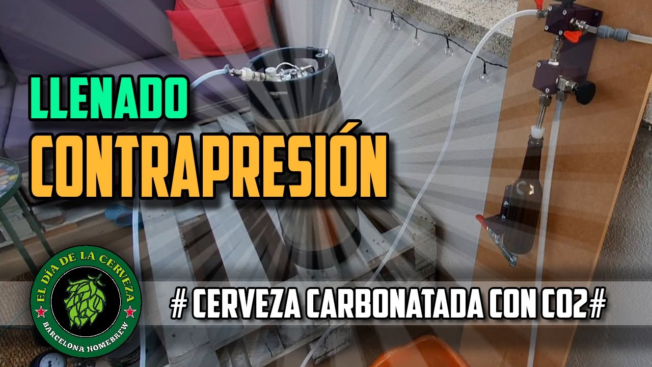 LLENADO CONTRAPRESIÓN de cerveza carbonatada con CO2. De barril a botella.