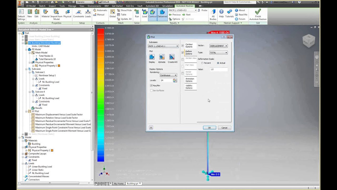 Buckling Verification with Autodesk Nastran In-CAD