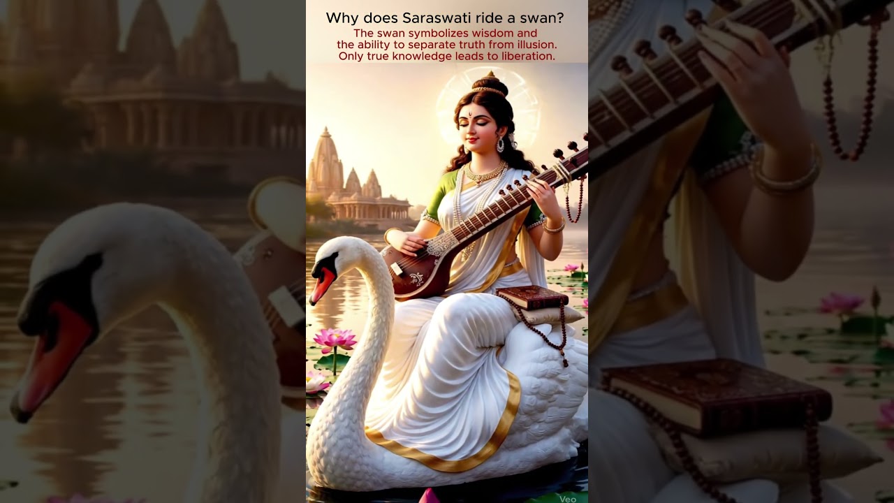 Why Does Goddess Saraswati Ride a Swan? 🦢✨