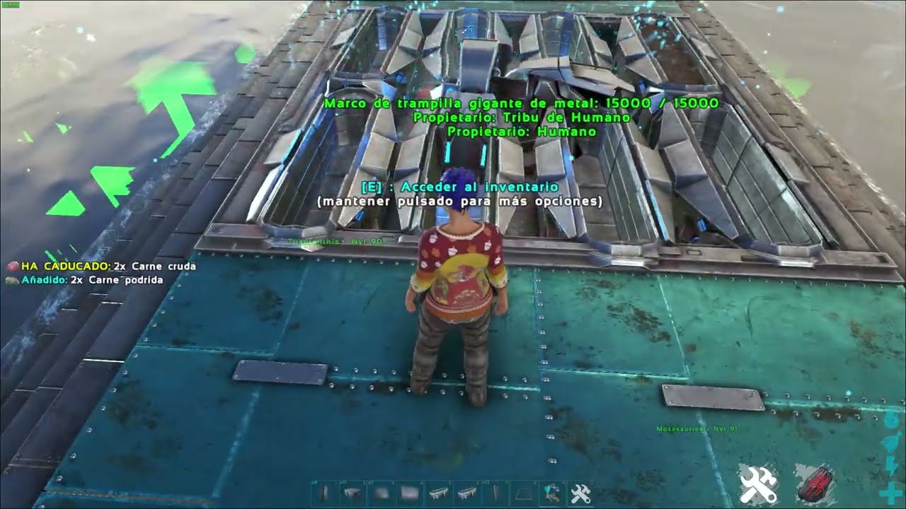 COMO INSTALAR COMEDEROS AL RAS EN PLATAFORMA OCEANICA , TECHO O CIMIENTO   ARK  Survival Evolved