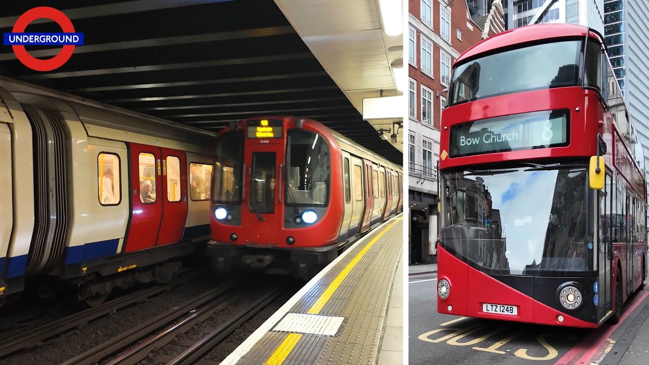London Underground | Subway Ride, Transfer & Double Decker Bus