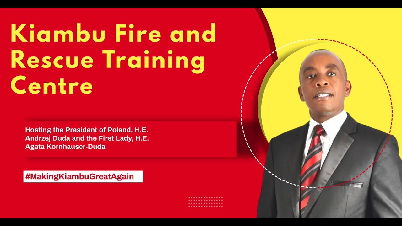 Hosting the President of Poland, at the Kiambu Fire and Rescue Training Centre.