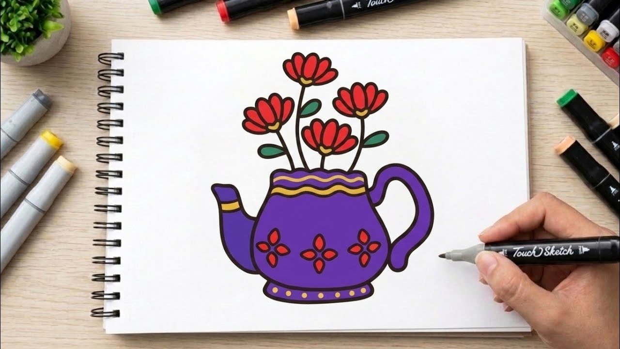 Color with me 3 hours (no talking, only marker sounds)
