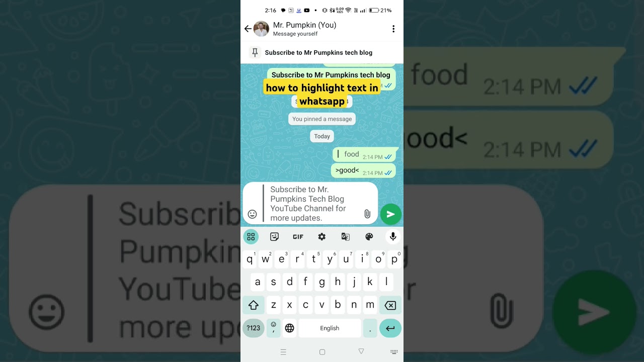how to highlight text in whatsapp #howto #whatsapp #android #turorial