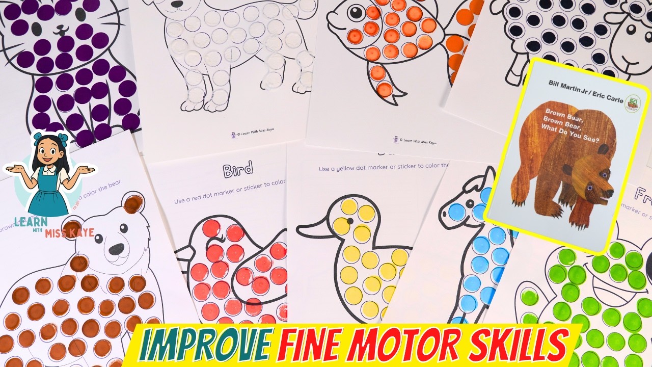 Brown Bear, Brown Bear What Do You See Activities | Fine Motor Skills for Preschool & Autism Therapy