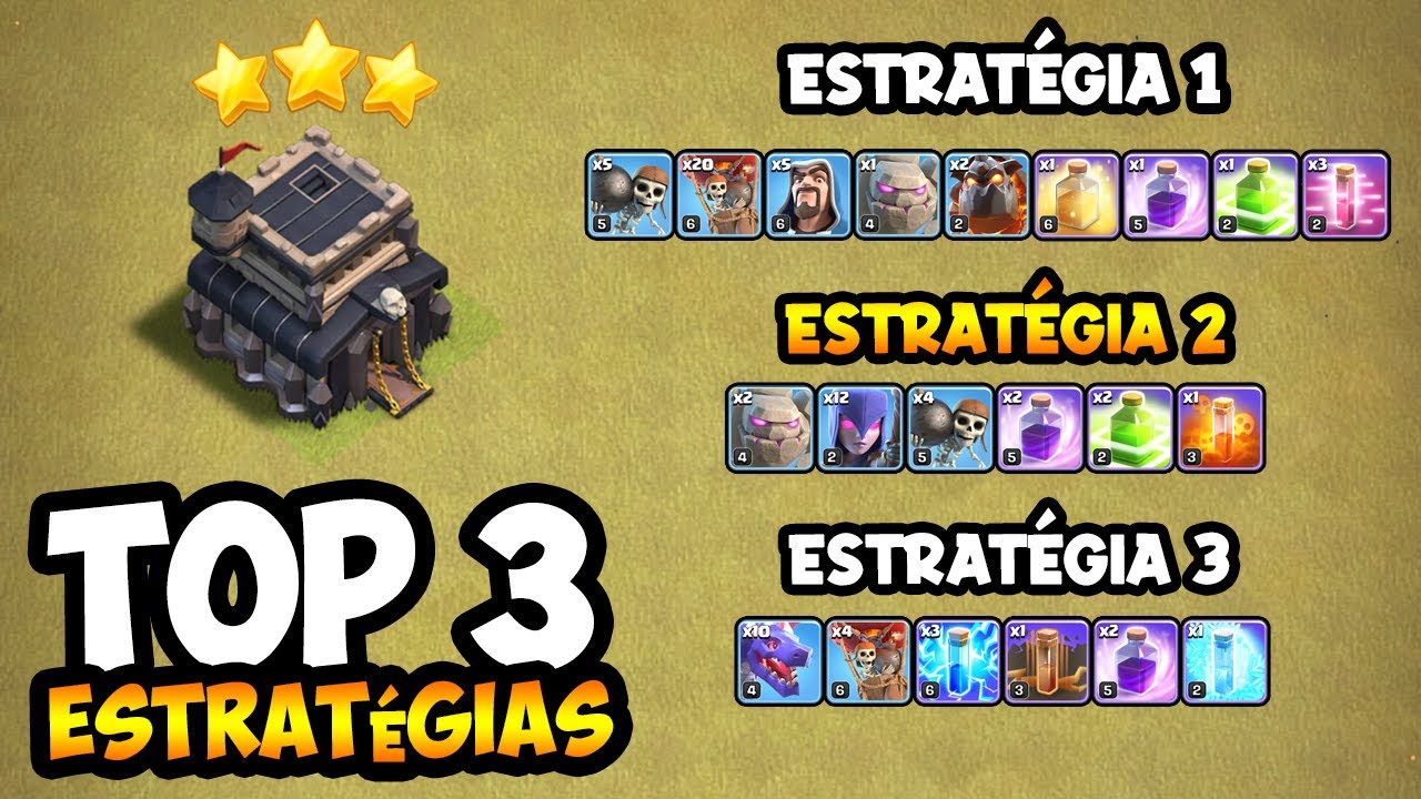 AS 3 MELHORES ESTRATÉGIAS DE ATAQUE GUERRA CV9 PARA 2026 NO CLASH OF CLANS!