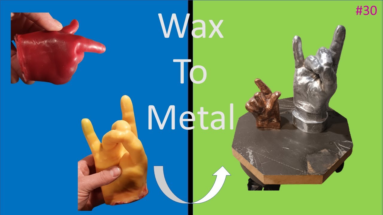 Casting Hands in Copper and Aluminium with Plaster of Paris/ Wax Hands from Centerparks #30