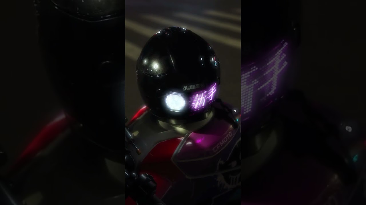 Redefining motorcycle helmets with an LED display