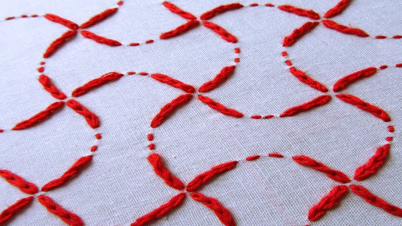 Hand Embroidery | Nakshi Kantha Design By Chain Stitch | Nakshi Kantha Design #1