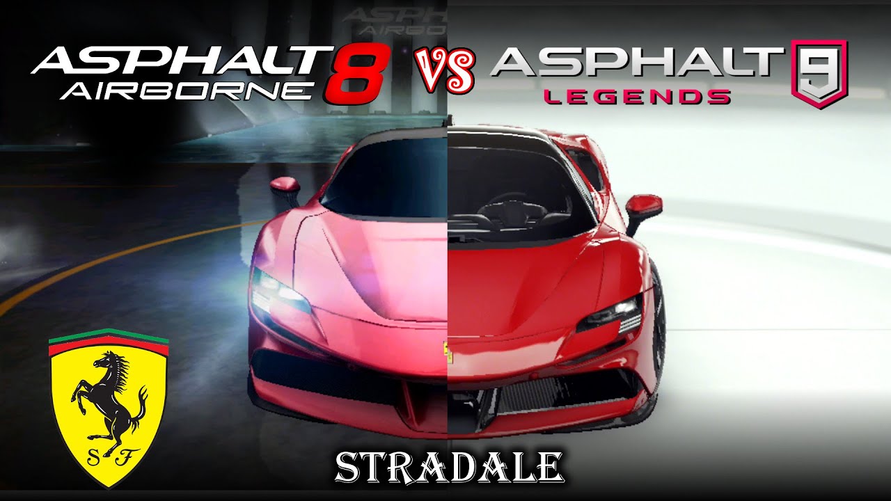 Ferrari SF90 Stradale: Asphalt 8 vs Asphalt 9