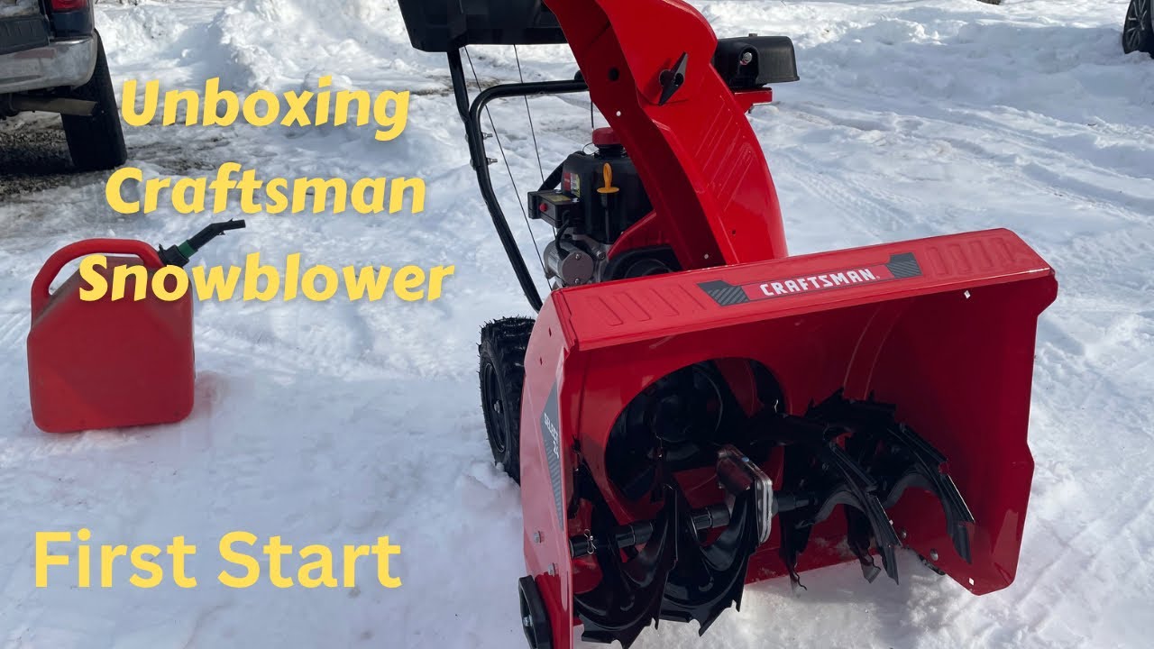 Unboxing new 24” Craftsman 2 stage gas Snowblower purchased from Lowe’s.