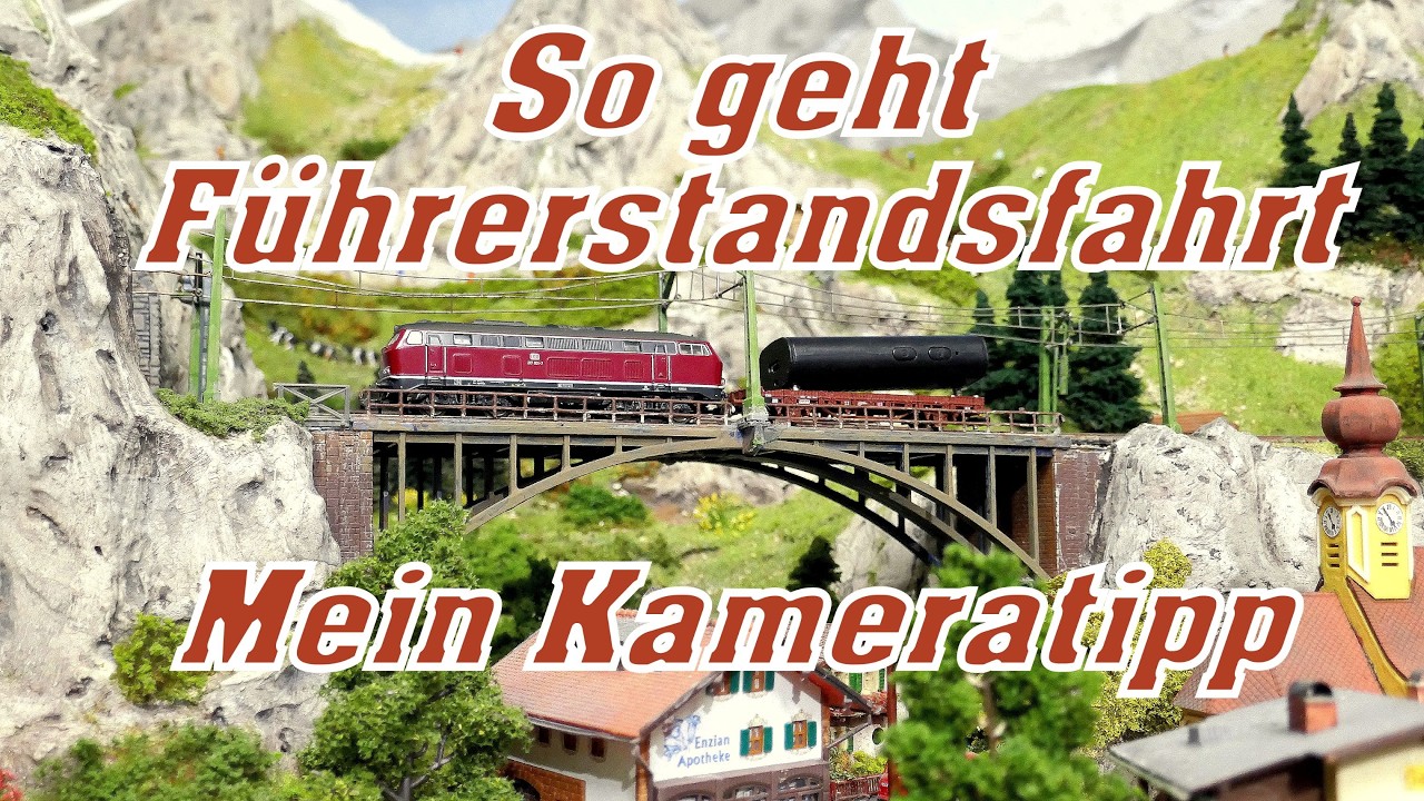 F&uuml;hrerstandsfahrt filmen: Kamera, Tipps und Tricks, Modellbahn, Spur N, Magnetkupplung, Lichtraum