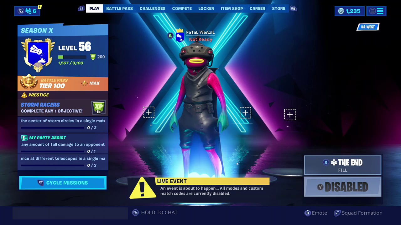 Fortnite - Black hole destroys my lobby