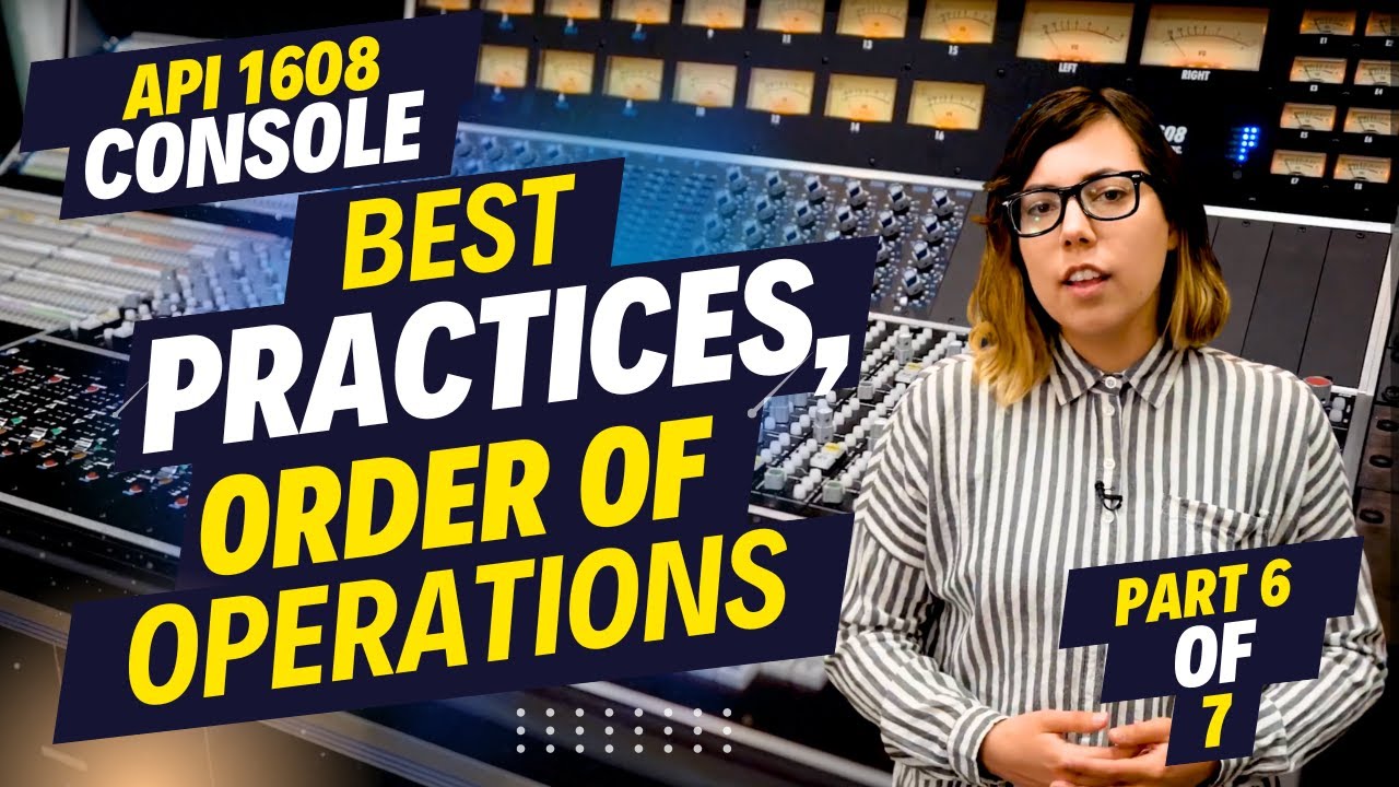 6. API 1608 - Best Practices, Order to Move In