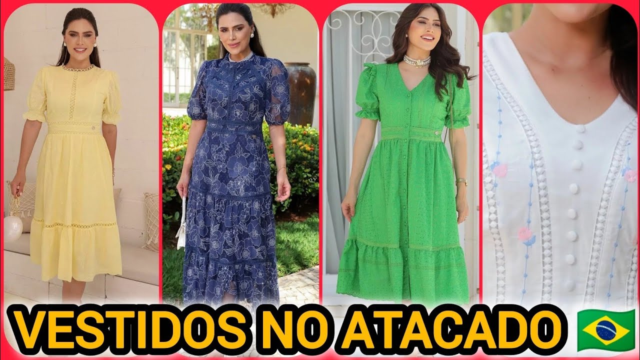 VESTIDOS NO ATACADO 🇧🇷 PROVADOR FASHION COM LOJA  STEEFANI 🌹✅#vestidos #moda #modamodesta 