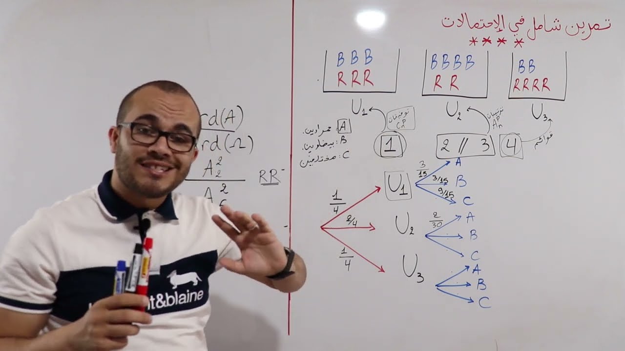 سهرة رمضانية مع تمرين إحتمالات ⭐️⭐️⭐️⭐️🔥 || ثلاثة صناديق + شجرة الإحتمالات + ترتيبات +قوائم +توفيقات
