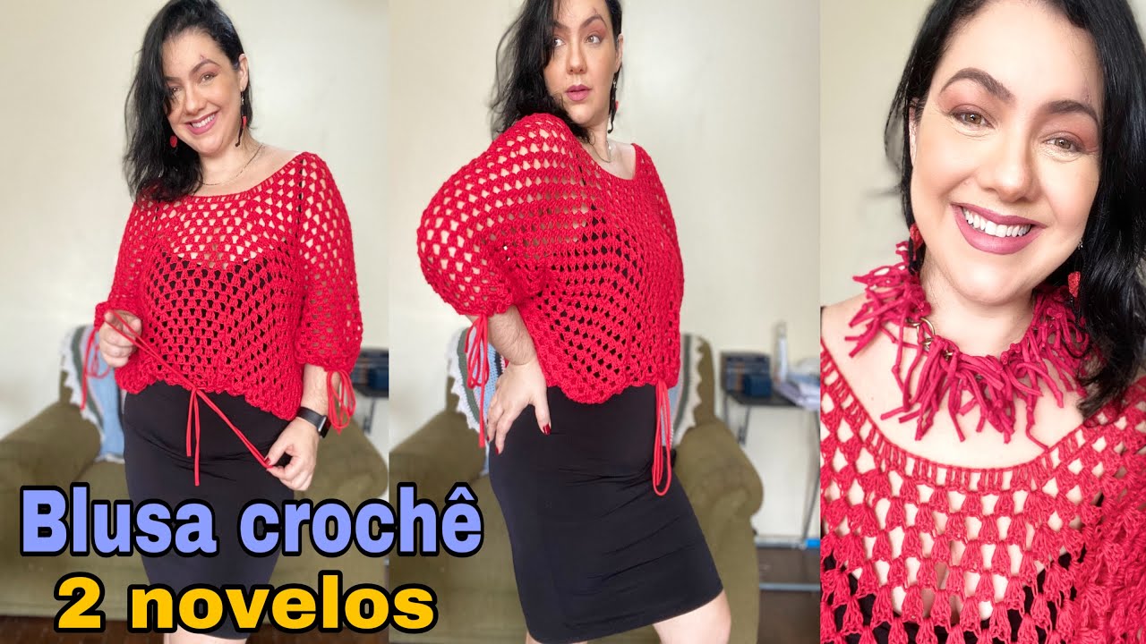 BLUSA ESCÂNDALO (aula completa) #crochet #knitting