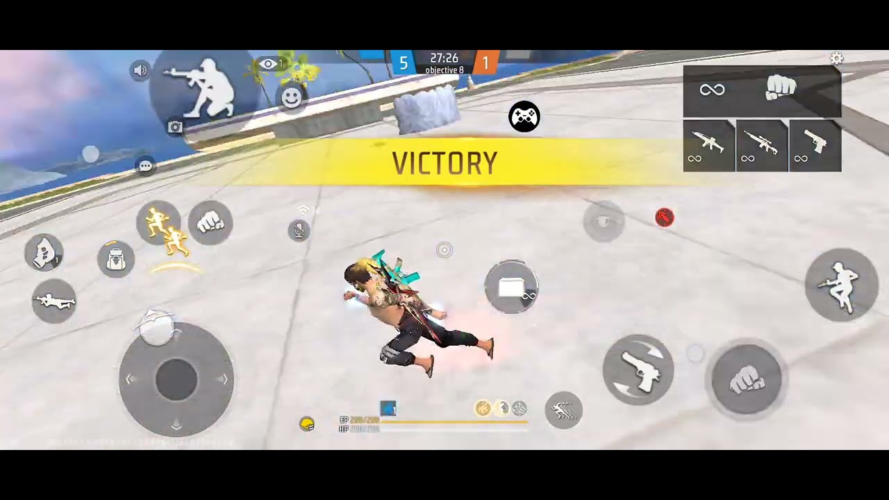 1v1 free fire craft land and map random player #freefire #trending #onetap 