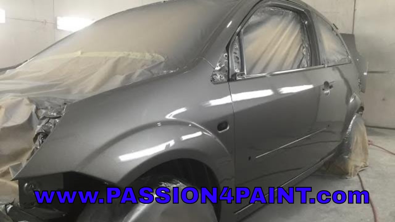 Max Meyer 0200 clearcoat Review on this Ford Fiesta Repaint Using Iwata w400