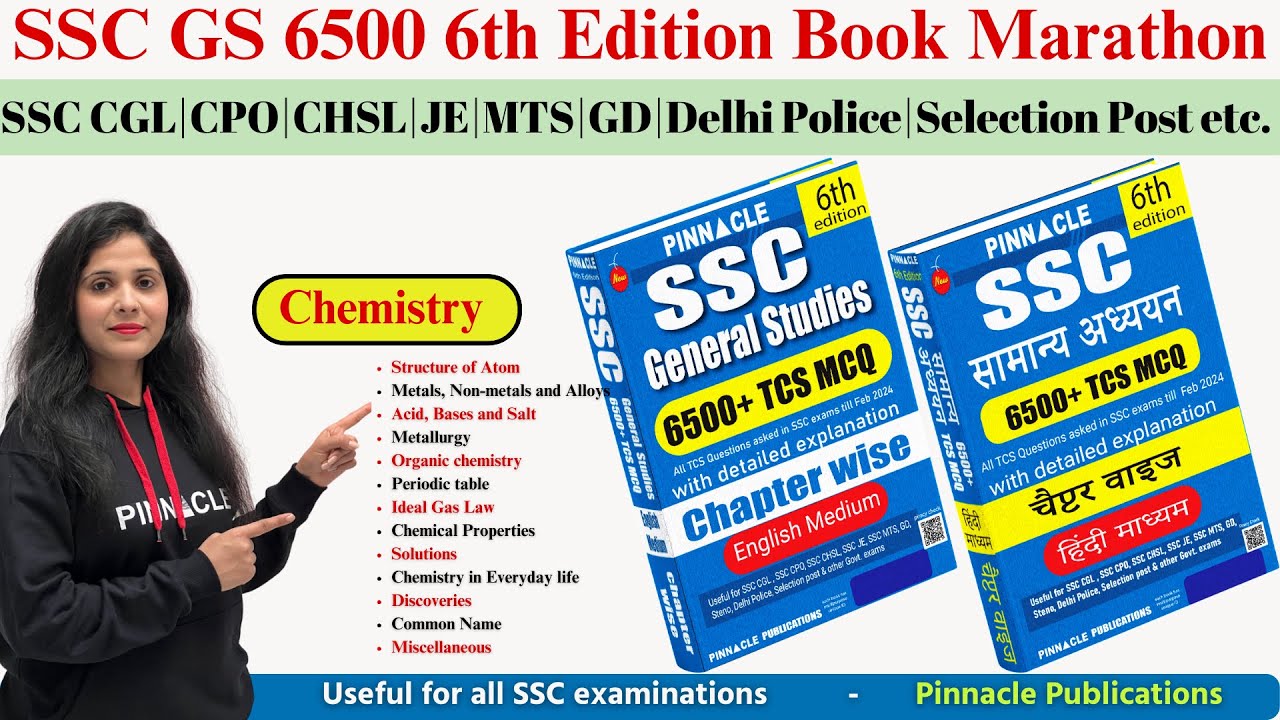 SSC CGL Exam 2024 || Chemistry Marathon || SSC GS 6500 6th Edition Book & Video Course