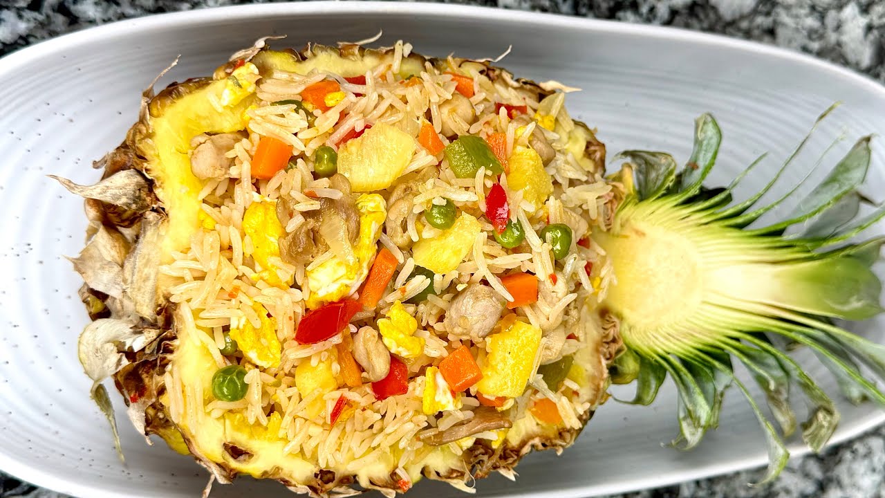 TROPICAL FRIED RICE RECIPE | Rice Colada with Coconut Milk & Pineapple Twist 