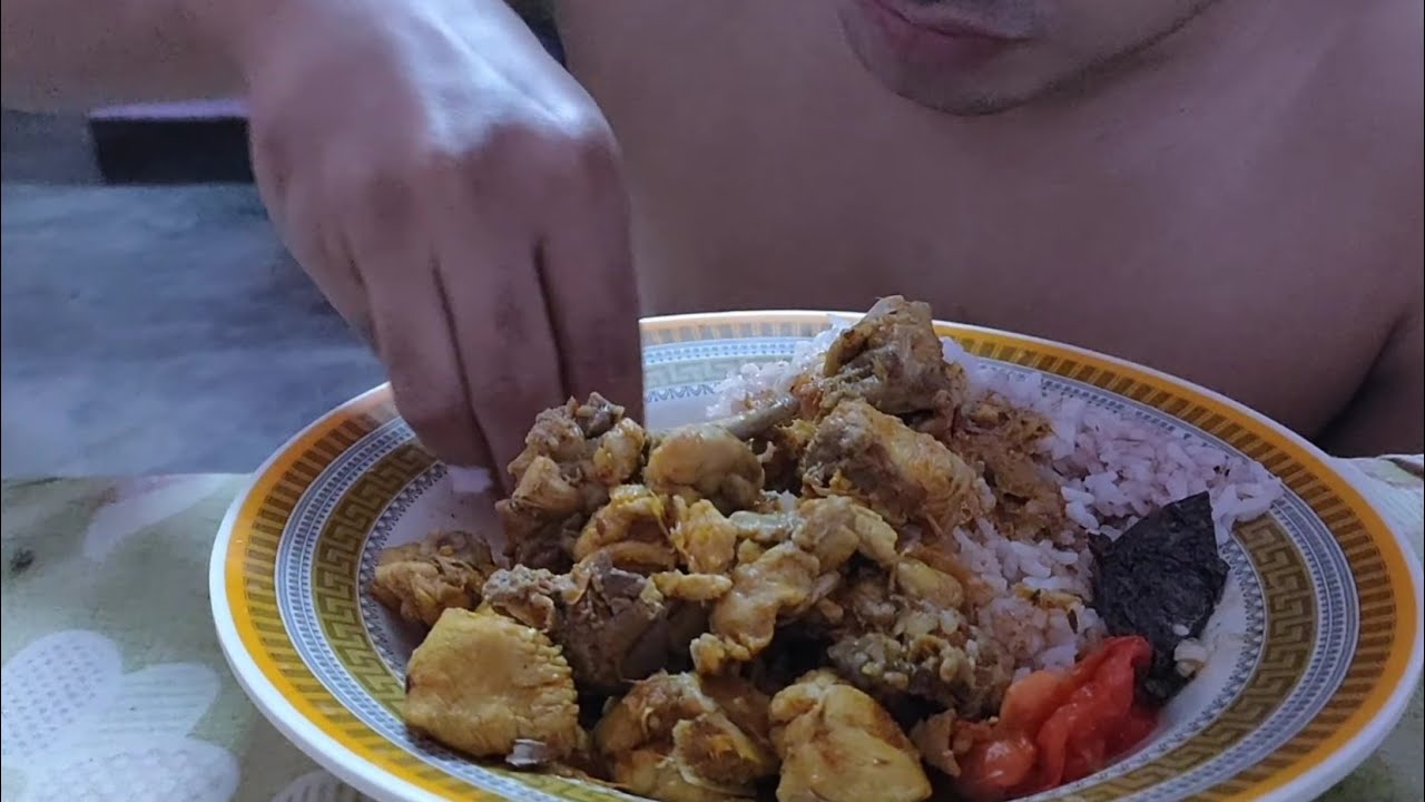 Assamese recipe|bora saul bhat|sticky rice and assamesechicken curry|Naga king chilli