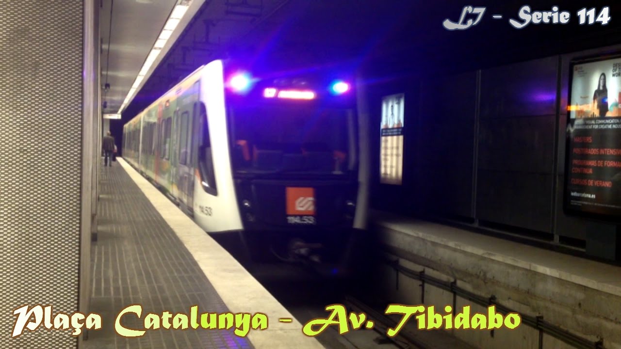 линии 7 метро ФСК Барселона : Plaça Catalunya - Avinguda Tibidabo ( Класс 114 )