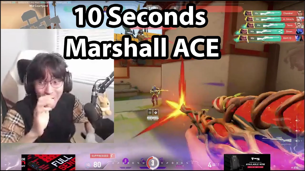 TenZ AIMBOT 10 SECONDS Marshall ACEEEE