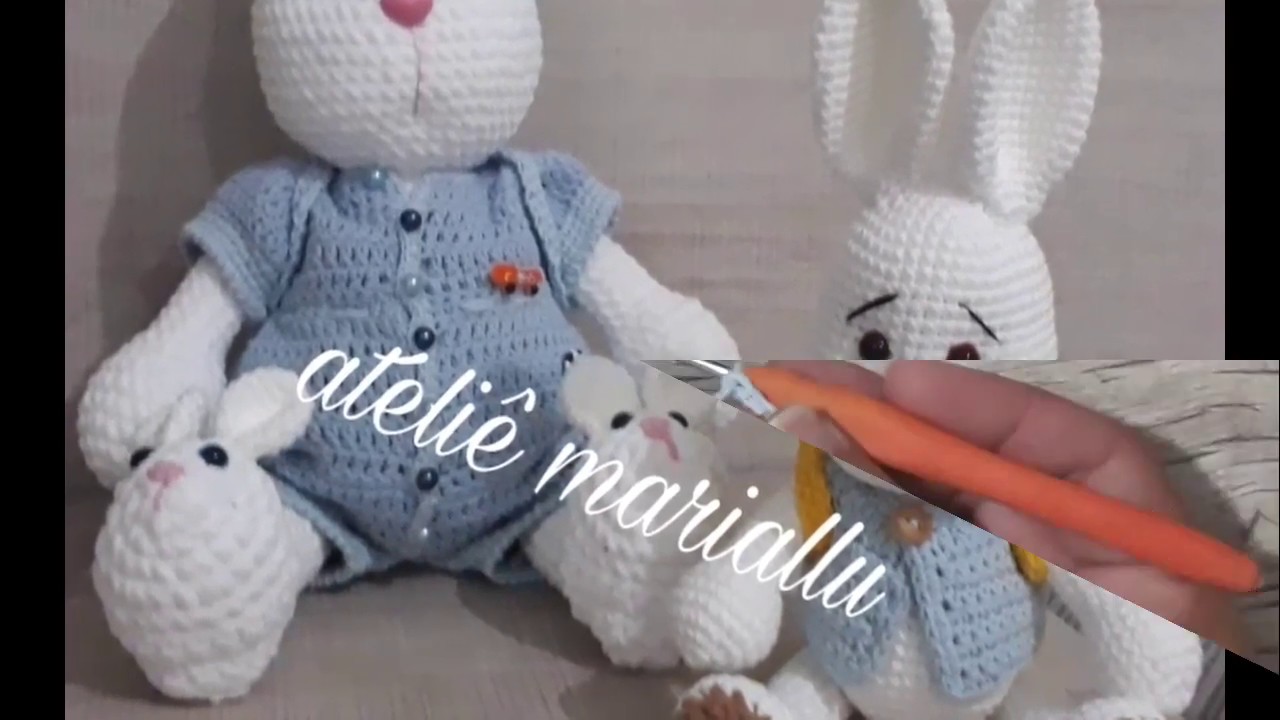 Coelho fredy EM AMIGURUMI fredy roupinha em amigurumi parte 4