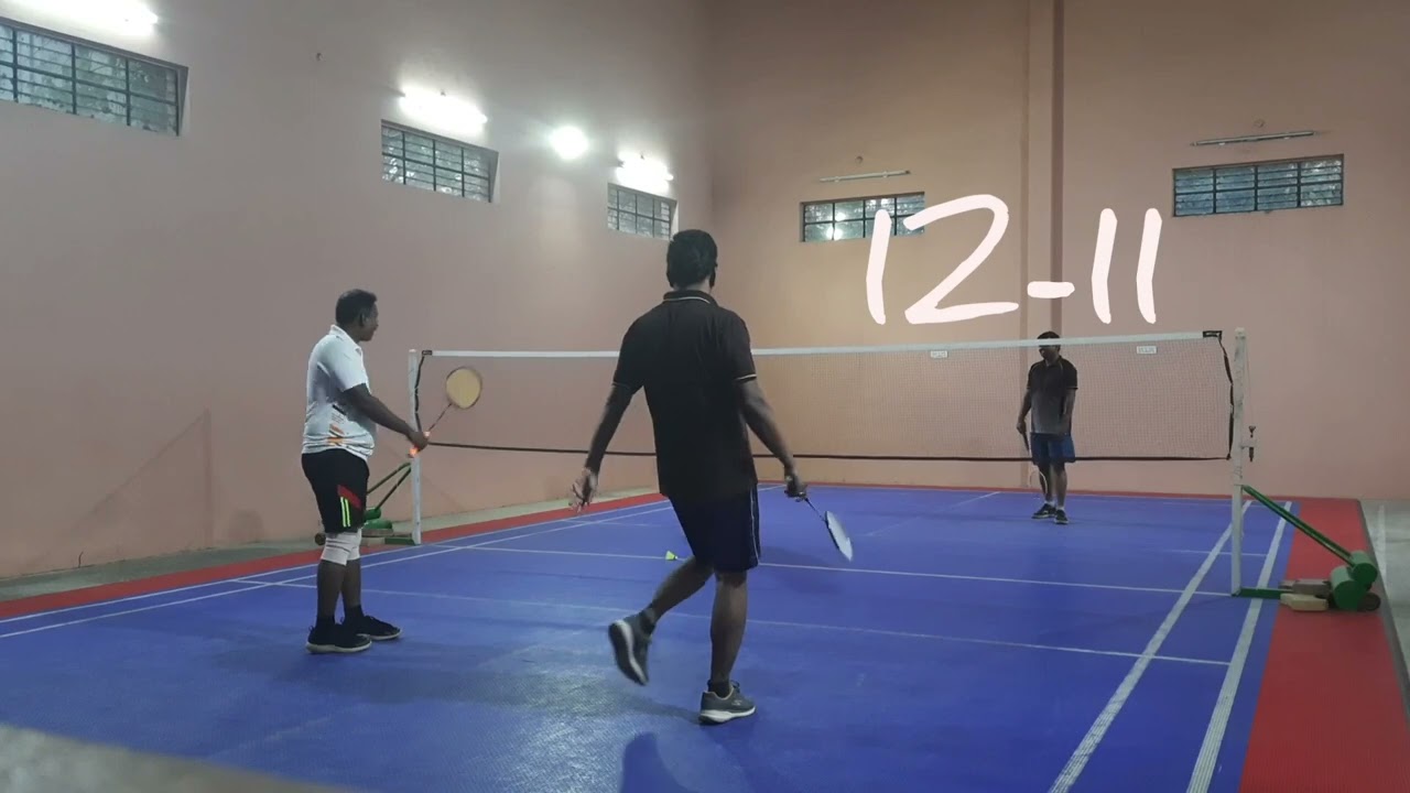Badminton:  Sathishbabu, PV Rao vs Rajmohan & Uday; Udaybhaskar is on Beast mode;