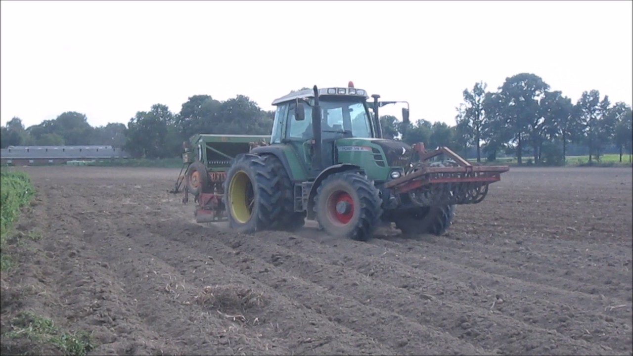 fendt 310 vario TMS|gras zaaien/bemesten