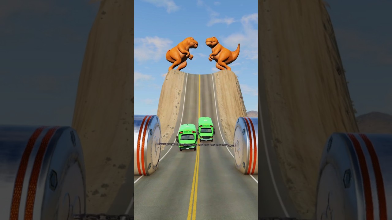 BeamNG.Drive - bollards vs car crashes Part 436 #beamngdrive #beamng #youtubeshorts #shorts