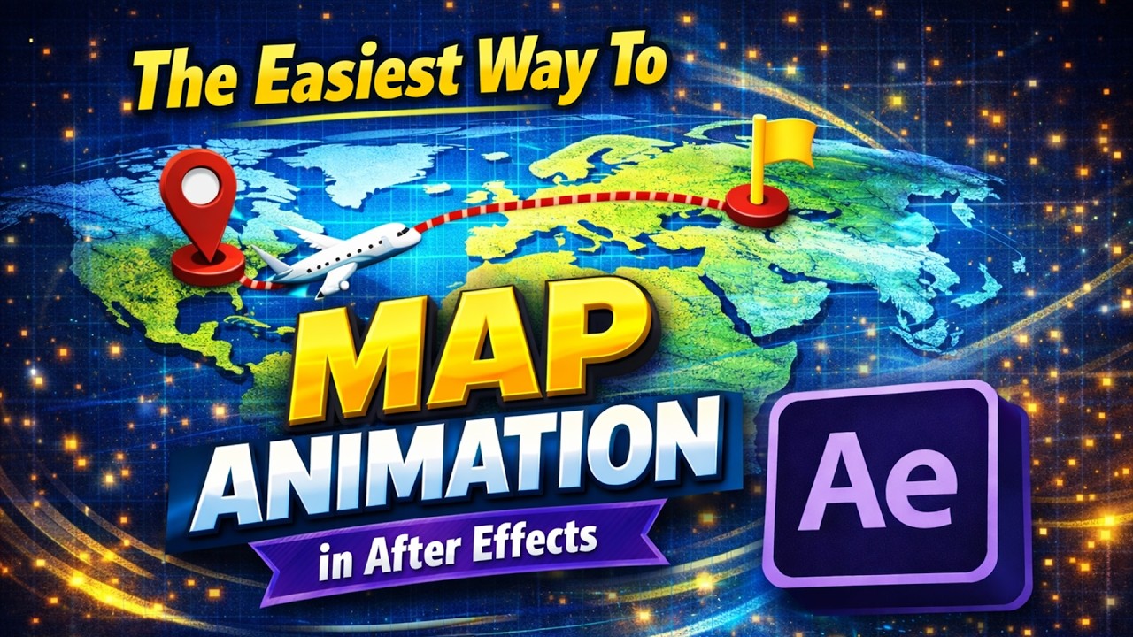 The Easiest Way To Animate Maps in After Effects
