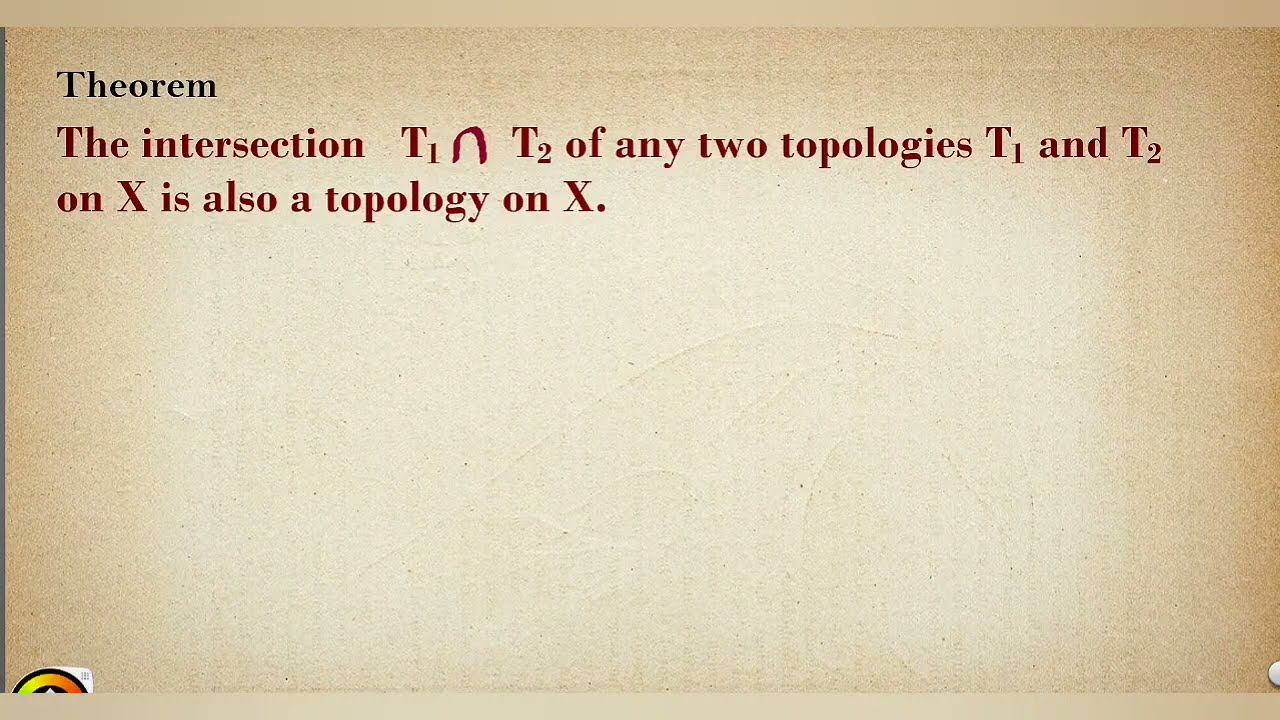 Intersection of two topologies is again a topology || Theorem on topology || topology msc maths