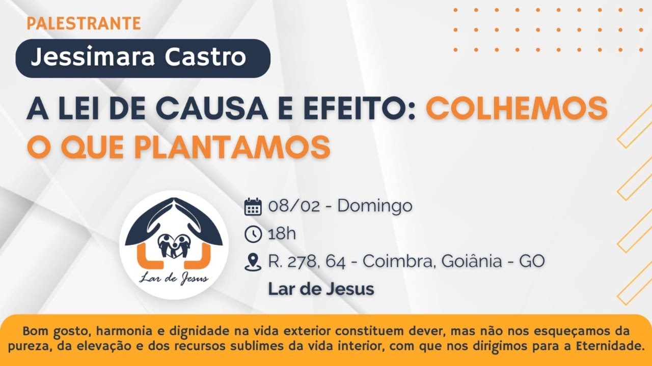 A Lei de Causa e Efeito: colhemos o que plantamos - com Jessimara Castro