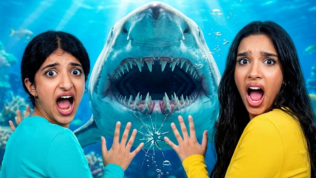 شفا وغزل: تحدي البقاء 24 ساعة في فندق تحت الماء! 🌊🦈💎