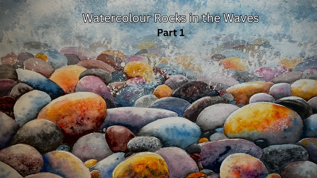 Rocks on the Beach Watercolour Painting Tutorial Part 1