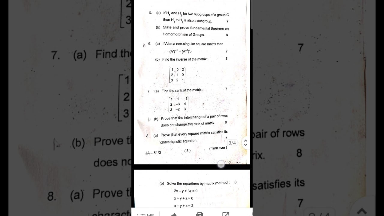 Ranchi University CC-06(group theory & matrics)