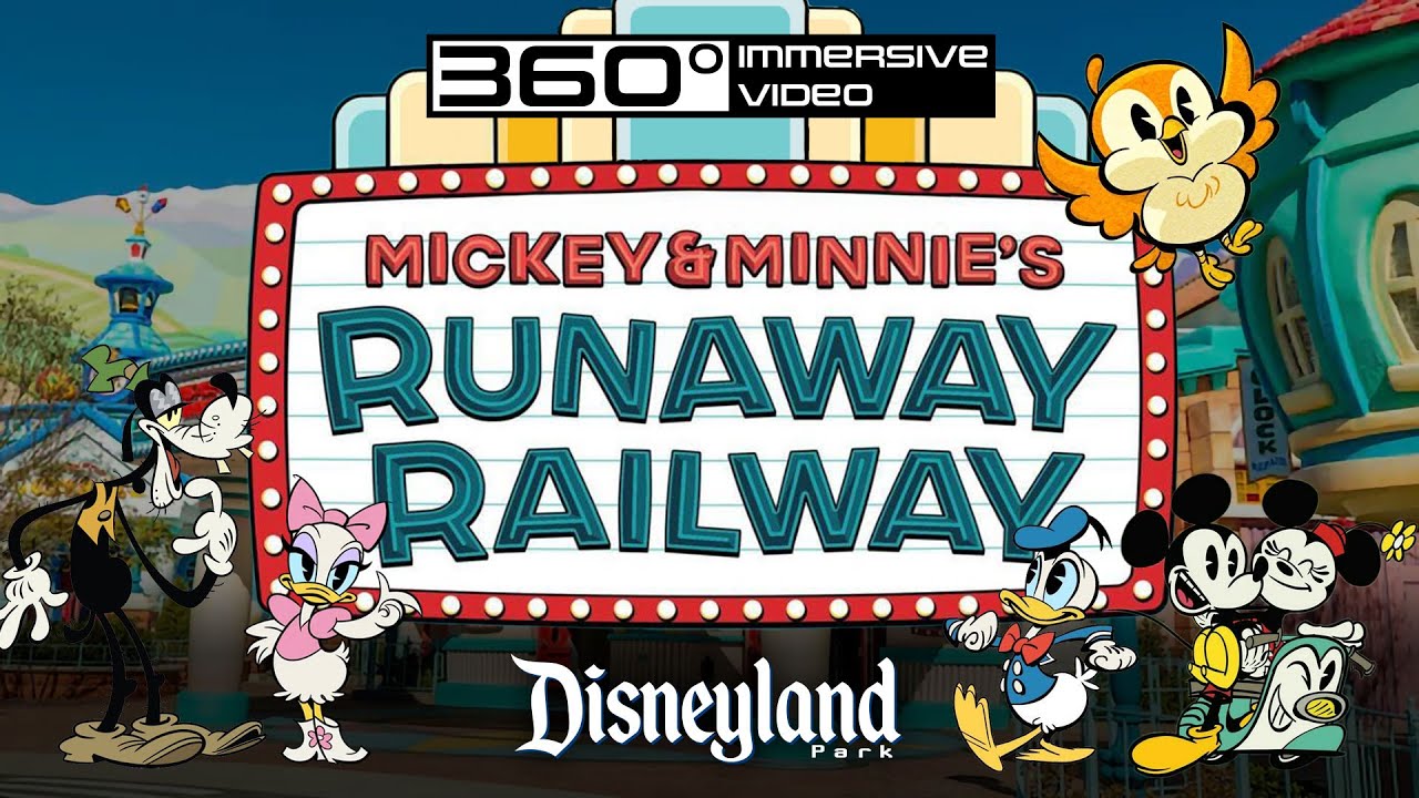 Mickey and Minnie's Runaway Railway - 360° Video - 6.1K | Disneyland | 2023