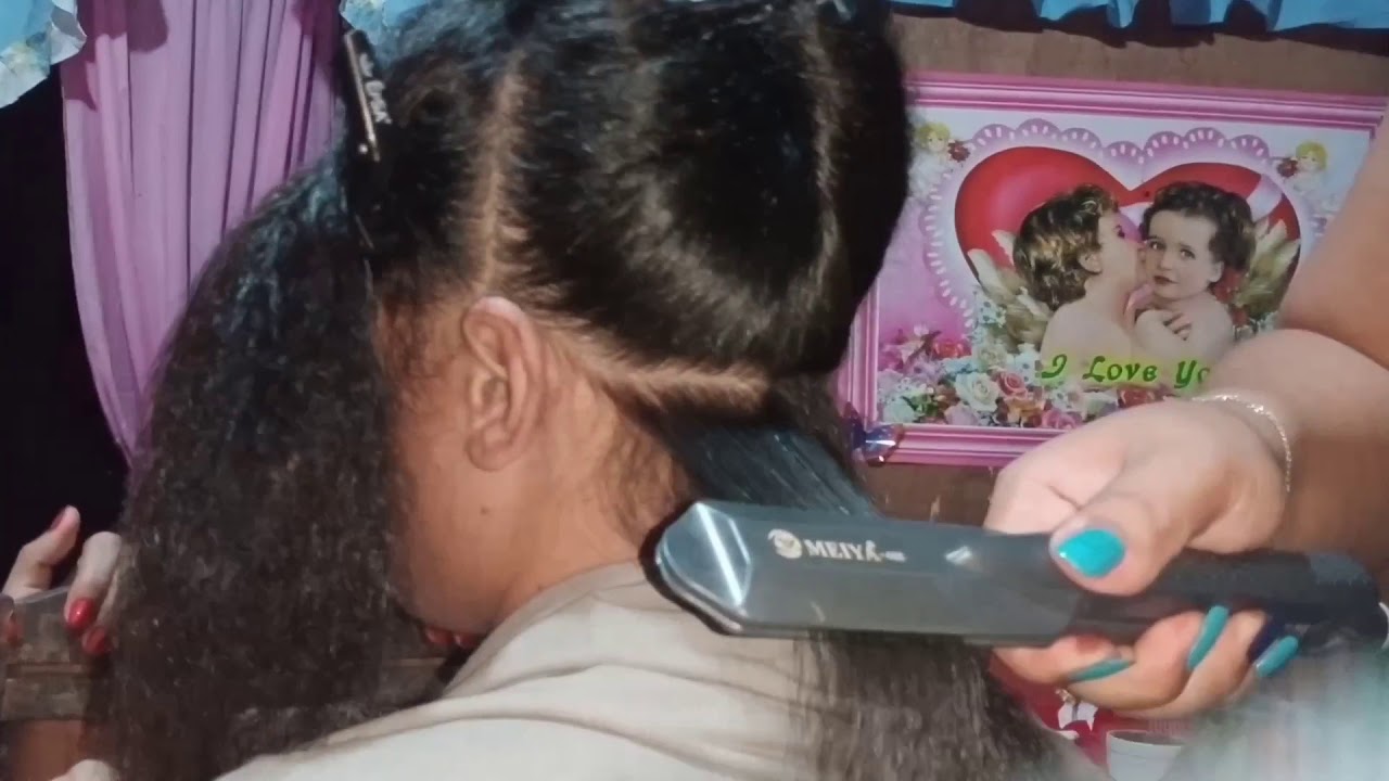 How to rebond dry curly hair at home